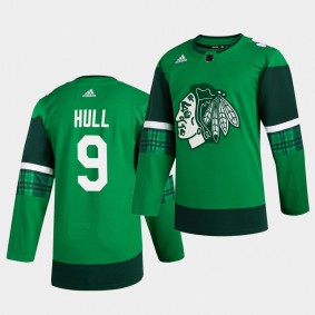 Bobby Hull Blackhawks 2020 St. Patrick's Day Green Authentic Player Jersey