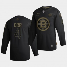 Bobby Orr #4 Bruins 2020 Veterans Day Authentic Black Jersey