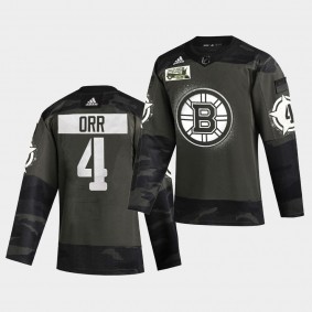 Bobby Orr Boston Bruins 2021 Military Night Camo Authentic Limited Jersey