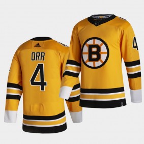 Boston Bruins 2021 Reverse Retro Bobby Orr Gold Authentic Jersey