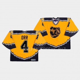 Bobby Orr Boston Bruins Throwback Gold #4 Jersey Replica