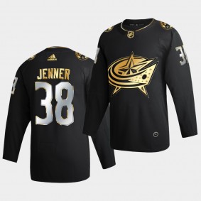 Columbus Blue Jackets Boone Jenner 2020-21 Golden Edition Limited Authentic Black Jersey