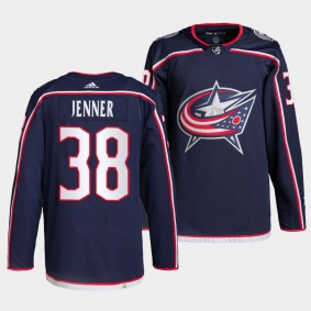 Boone Jenner #38 Blue Jackets Home Navy Jersey 2021-22 Pro Authentic