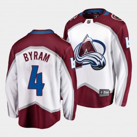 Bowen Byram Colorado Avalanche 2021-22 Road White Away Men Jersey