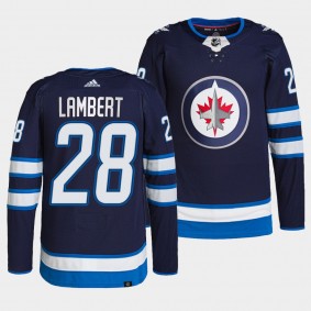 Winnipeg Jets Brad Lambert 2022 NHL Draft Navy Authentic Primegreen Jersey Home