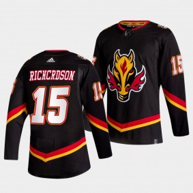 Brad Richardson #15 Flames 2021 Reverse Retro Special Edition Black Jersey