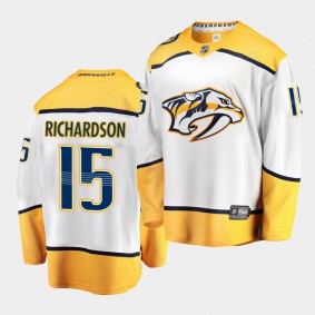 Brad Richardson Nashville Predators 2020-21 Away Men White Breakaway Player Jersey