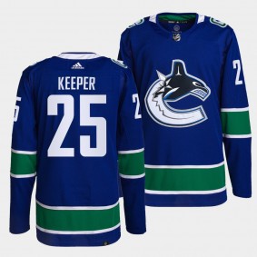 Brady Keeper #25 Canucks Home Blue Jersey 2021-22 Primegreen Authentic