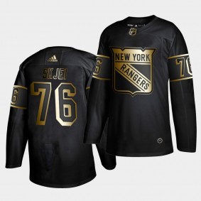 Brady Skjei #76 Rangers Golden Edition Black Authentic Jersey