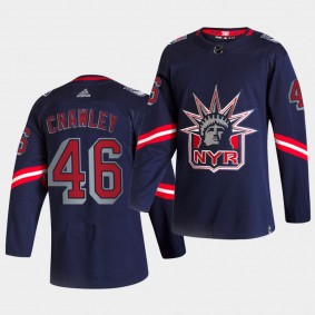 New York Rangers 2021 Reverse Retro Brandon Crawley Navy Special Edition Authentic Jersey