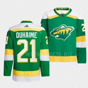 Reverse Retro 2.0 Brandon Duhaime Minnesota Wild Authentic Pro #21 Green Jersey 2022