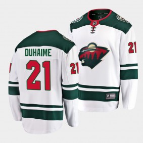 Brandon Duhaime Minnesota Wild 2021-22 Away White Player Men Jersey