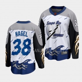 Tampa Bay Lightning Brandon Hagel Special Edition 2.0 2022 White Breakaway Retro Jersey Men's