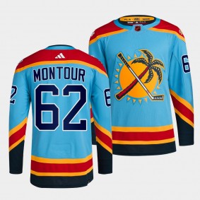 Reverse Retro 2.0 Brandon Montour Florida Panthers Authentic Primegreen #62 Blue Jersey 2022