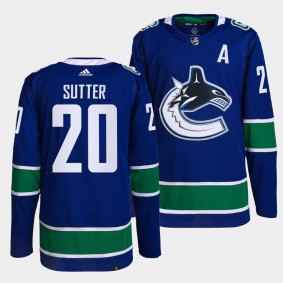 Brandon Sutter #20 Canucks Home Blue Jersey 2021-22 Primegreen Authentic