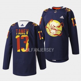 Seattle Kraken 2023 Lunar New Year Brandon Tanev #13 Navy Jersey Jade Rabbit