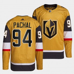 Brayden Pachal Golden Knights Home Gold Jersey #94 Authentic Primegreen