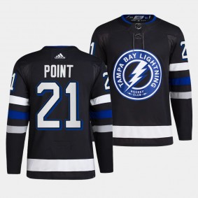 Tampa Bay Lightning 2023-24 Alternate Brayden Point #21 Black Jersey Primegreen Authentic