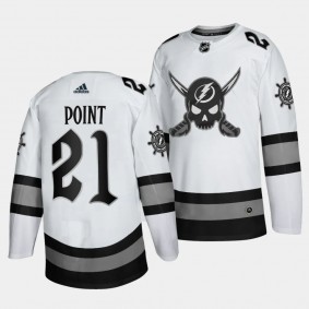 Gasparilla inspired Brayden Point Tampa Bay Lightning White #21 Limited Edition Jersey 2024