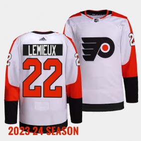 Brendan Lemieux Philadelphia Flyers 2023-24 Away White #22 Primegreen Authentic Pro Jersey Men's