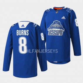 North Carolina Night Brent Burns Raleigh IceCaps Blue #8 Throwback Jersey 2022