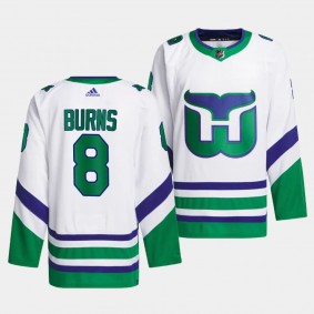 Brent Burns Carolina Hurricanes Whalers White #8 Primegreen Jersey Men's