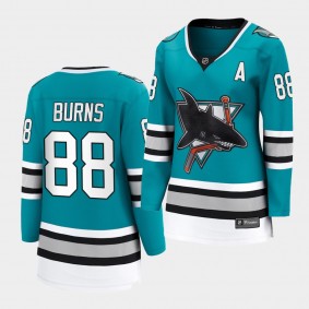 Brent Burns Sharks #88 2020-21 30th Anniversary Heritage Premier Women Jersey