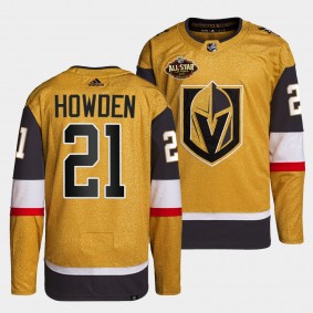 Brett Howden #21 Golden Knights Authentic Primegreen Gold Jersey 2022 All-Star