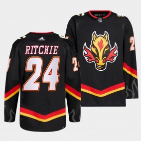 Calgary Flames 2022-23 Blasty Alternate Brett Ritchie #24 Black Jersey Primegreen