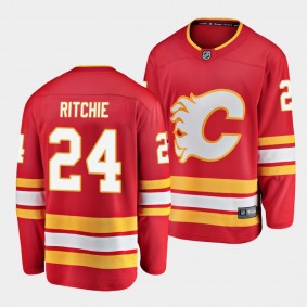 Brett Ritchie Calgary Flames 2021 Home 24 Jersey Red Player