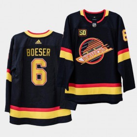 Brock Boeser #6 Canucks Skate 2019-20 50th Anniversary Jersey Men's