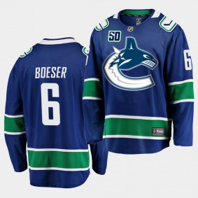 Brock Boeser #6 Canucks Player Home Breakaway Jersey Men's