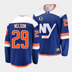 Brock Nelson New York Islanders No.9 patch Blue Honor Clark Gillies Jersey