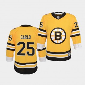 Brandon Carlo Boston Bruins 2021 Reverse Retro Gold Replica Youth Jersey