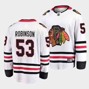 Buddy Robinson Chicago Blackhawks Away White Breakaway Player Jersey Men's