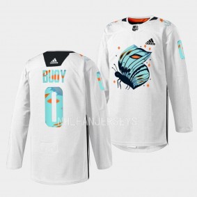 Seattle Kraken 2023 Women in Hockey Night Buoy #0 White Jersey specialty warmup