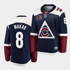 Cale Makar Colorado Avalanche 2020-21 25th Anniversary Navy Alternate Men Jersey