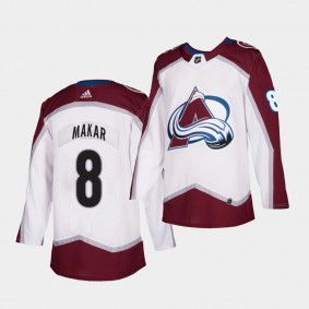 Cale Makar #8 Avalanche 2021 Authentic Away White Jersey