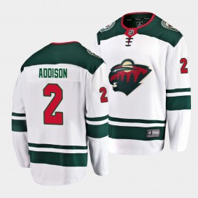 Calen Addison Minnesota Wild Away White Breakaway Player Jersey Men's