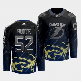 Lightning #52 Callan Foote 2021 City Concept Thunderstorm Jersey Black