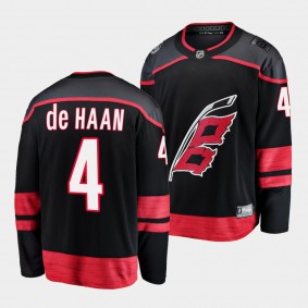 Calvin de Haan Carolina Hurricanes Home Black Breakaway Player Jersey Men's