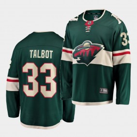 Cam Talbot Minnesota Wild 2020-21 Home Men Green Breakaway Player Jersey