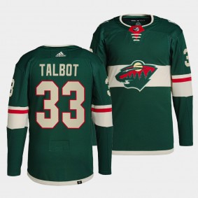 Cam Talbot #33 Wild Home Green Jersey 2021-22 Primegreen Authentic Pro