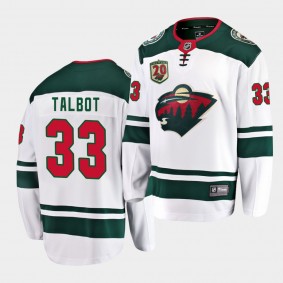 Cam Talbot Minnesota Wild 20th Anniversary Men White Away Jersey