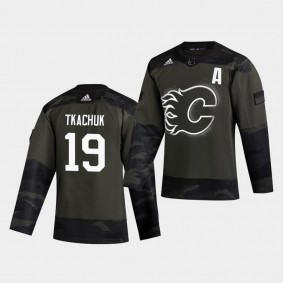 Matthew Tkachuk #19 Flames 2019 Veterans Day Authentic Men's Jersey