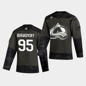 Andre Burakovsky #95 Avalanche 2019 Veterans Day Authentic Jersey Men's