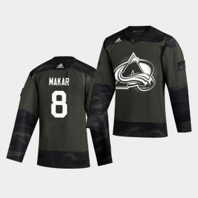 Cale Makar #8 Avalanche 2019 Veterans Day Authentic Jersey Men's