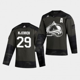 Nathan MacKinnon #29 Avalanche 2019 Veterans Day Authentic Jersey Men's