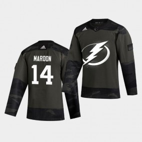 Lightning Patrick Maroon #14 Authentic 2019 Veterans Day Jersey Men's