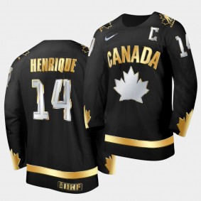 Adam Henrique Canada Team 2021 IIHF World Champions Golden Edition Black Jersey